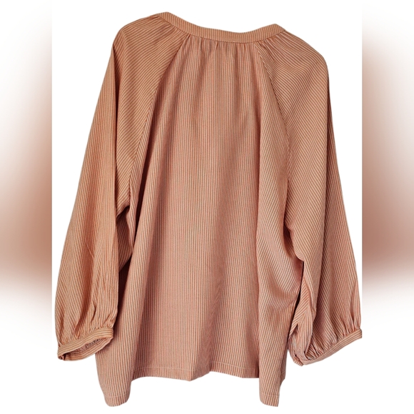 Nathalie Vleeschouwer Striped V-Neck Blouse - Orange - Picture 2 of 8